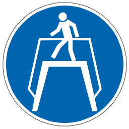 Download free blue pictogram protection pedestrian icon